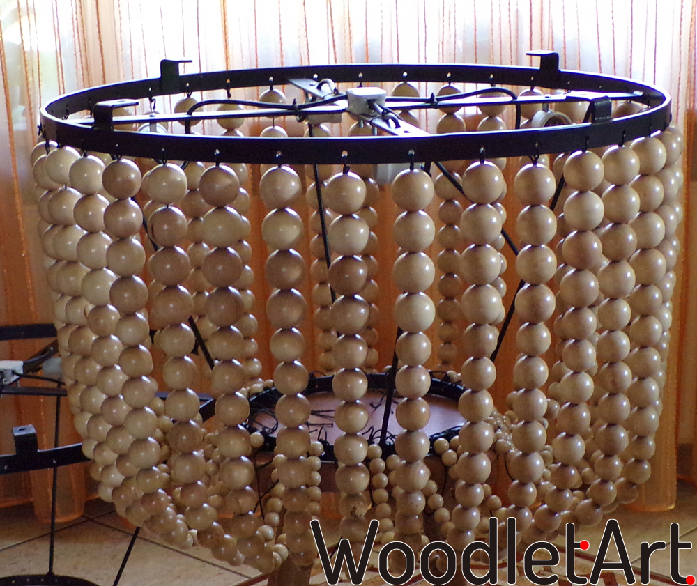 Wood beads lamp DIY